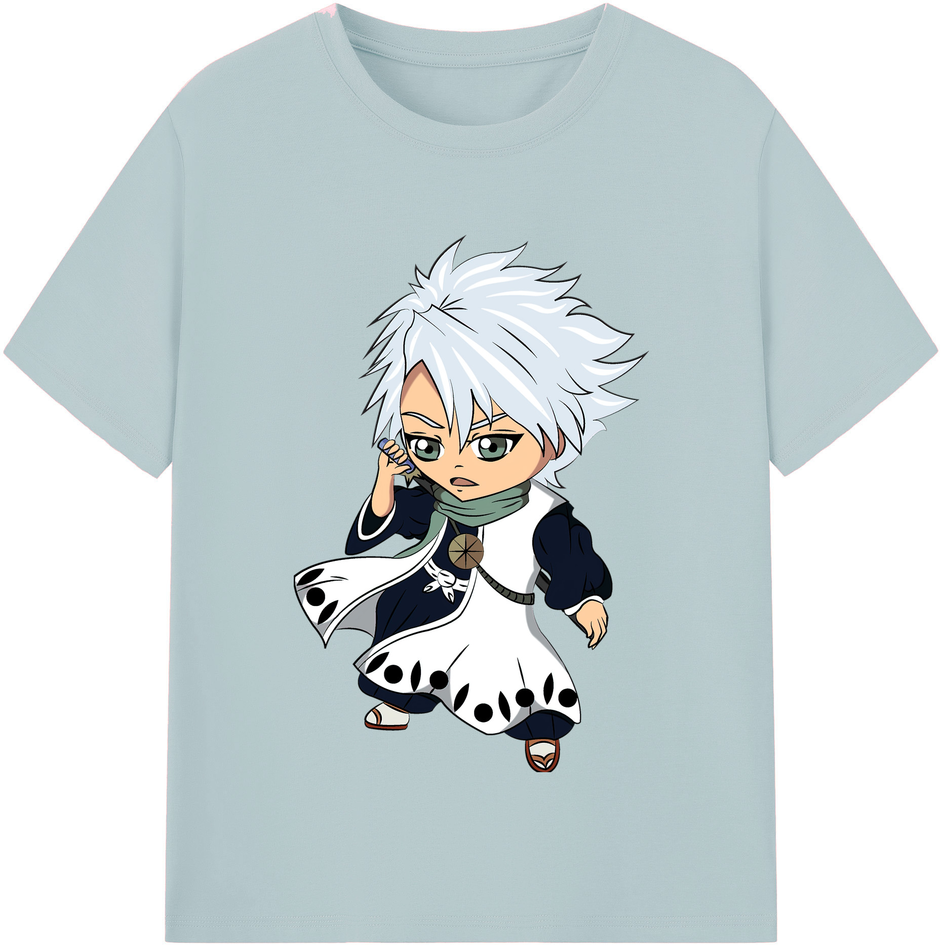 （画像用） ブリーチ 日番谷冬獅郎（ひつがや とうしろう） BLEACH Hitsugaya Toushirou 綿100％半袖Tシャツ（フロントプリント）